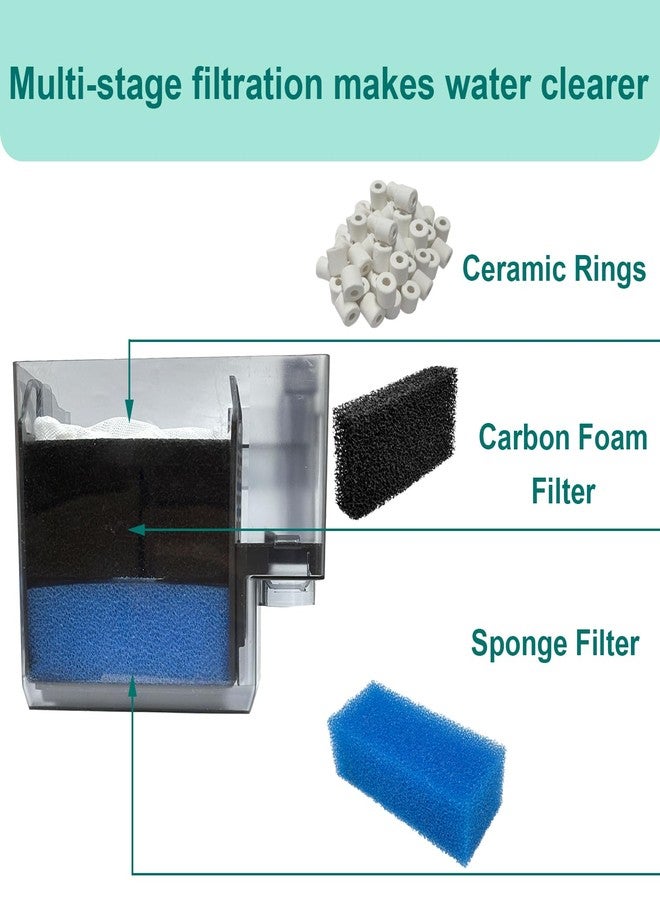 beaufan Aquarium Media Maintenance Kit Replacement for Fluval AC50 Power Filter, Includes 4 Foam Filters, 4 Carbon Sponge Filters, 4 Pack Ceramic Rings and 4 Intake Strainer Sponges - Image 5